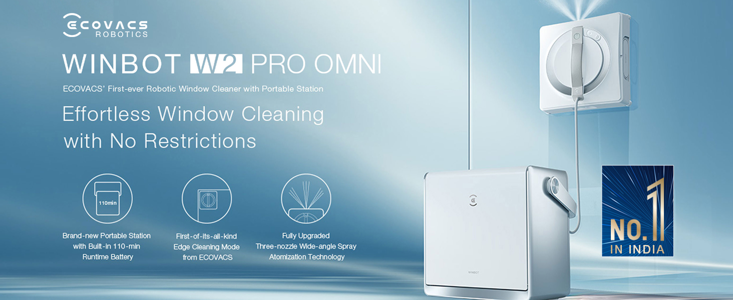 ECOVACS Winbot W2 Pro Omni Portable Window Cleaning Robot